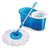 360 Spin Floor Cleaning Easy Bucket PVC Mop with 2 Microfiber Heads  Color May vary