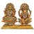Brass 24 K Gold Plated with Stones Lord Laxmi Ganesha Statue Hindu Goddess Laxmi and God Ganesh Handicraft Idol Diwali Decorative Spiritual Puja Vastu Showpiece Figurine - Religious Pooja Gift Item amp Murti for Mandir / Temple / Home / Office