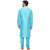 Hangup Mens Blue Plain Kurta Pyjama