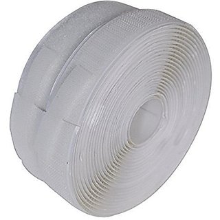 Vardhman Strong self adhesive backing hook loop touch fastner tape (White) 5 mts pack 20 mm width