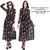 Stylish Peacock Feather Printed Front button Long Maxi Dress Multi Color