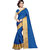 The Shopoholic Blue Plain Kanchipuram silk Saree With Blouse