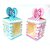 Return Gifts Packaging Foldable Boxes Set Of 10 , 5 Pink, 5 Blue