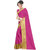 The Shopoholic Pink Plain Kanchipuram silk Saree With Blouse