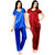 Riya Women's Solid Mahroon and Blue Top  Pyjama Set