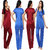 RamE Satin Blue and Mahroon Colour SatinNight Suit