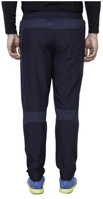 nike navy polyester lycra trackpants