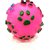 LOVING PETS Pet Squeak Vinyl Dog Toy Ball with Colorful Paw Pattern Puppy Fetch Throw Play Assorted (Multi-Color)