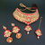 JewelMaze Copper Necklace Set With Maang Tikka-FBA0041B
