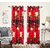 Panipat Direct Pack of 6 Bedroom Set With 1 Double Bedsheet 2 Pillow Covers 1 cushion cover and 2 Door Curtains