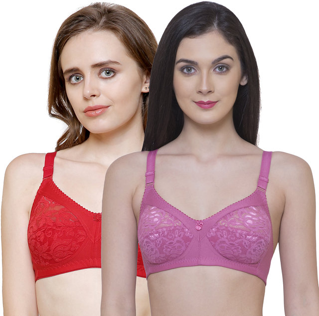 Buy Inkurv Full Coverage Non Padded Non Wired Bra Online at Low Prices in  India 