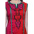 Kurti's Womens RedGreen Embroidered Georgette Kurtis
