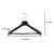DailyEssentialz Premium Quality Pack of 10 Heavy Duty Black Plastic Hanger with Extra Wide Shoulder for Hanging Suit