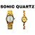SONIC DESIGNER LADIES  GOLD CHAIN(WHITE)DIAL GENTS WATCHES