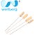 wellberg premium BBQ Skewers, Stainless Steel Skewers, BBQ Grill Stick Needle, Kabab sticks with wooden handle ( 4 pcs )