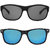 Zyaden Black UV Protection Wrap Around Unisex Sunglasses (Pack of 2)