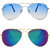 Zyaden Blue UV Protection Aviator Unisex Sunglasses (Pack of 2)