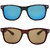 Zyaden Blue UV Protection Wayfarer Unisex Sunglasses (Pack of 2)
