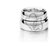 SILVERISH 92.5 Silver Couple Band Platinum Plated Silver Ring Set SCBR35-P