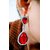 Red Crystal Stone Drop Earring For Women  Girls