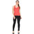 Friskers Orange Casual Cotton Plain Tank Tops