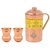 Taluka Handmade Pure Copper Hammered Jug with Brass Handle 2000 ML with 2 Glass 300 ML each -Serving Storage water Good Health Benefit Yoga Ayurveda