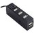 Terabyte Hi Speed USB 2.0 Ports 4 USB Hub with On/Off Switch Black