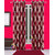 Famekart Royal Maroon Damask Motif Window  Door Curtain (Pack of 2 Piece 7 Feet Curtain)