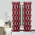 Famekart Royal Maroon Damask Motif Long Door Curtain (Pack of 2 Piece 9 Feet Curtain)