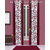 Famekart Royal Maroon Supremo Kolaveri Leaf Design Window  Door Curtain (Pack of 2 Piece 7 Feet Curtain)