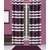Famekart Royal Brown Self Design Long Door Curtain (Pack of 2 Piece 9 Feet Curtain)