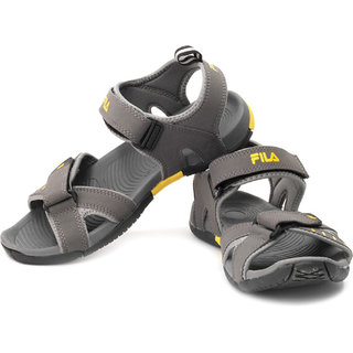 Fila Grey and Yellow Mens Sports Sandal Avior