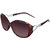 Silver Kartz Brown Oval-Snake Wayfarer Sunglasses (For Girls)