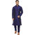 Hangup Mens Blue Straight Fit Sherwanis