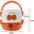 Amartej Oppo Deluxe Star Series 2 Piece Container Insulated Stainless Steel Lunch Carrier With Handle - Orange