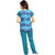 Be You Blue Graphic Printed Women Night Suit