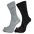 Tahiro Black  Grey Cotton Thumb Winter Full Length Socks - Pack Of 2