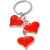 Faynci Stunning Three Red Hearts Love Key Chain Gifting for Velentine Day