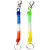 Faynci Key ring Spiral Multicolor Plastic Key Chain Stretchable String Metal Clip Holder