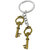 Faynci Pair of Brown keys metal Key Chain