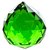 GREEN FACETED FENG SHUI CRYSTAL BALL ( 40 MM )