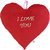 Ultra Valentine Heart Shape I Love You Red Cushion Pillow