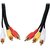 3RCA male to 3RCA male audio video Cable for speakers, Home theaters, Set-up boxes, HD-TV etc