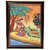 Maruti Meera Playing Sitar and Forest Gemstone Painting (344, Brown)