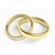 SILVERISH 92.5 Silver Couple Band Yellow Gold Plated Silver Ring Set SCBR44-P