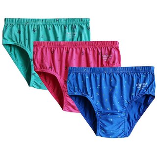 Womens brief Ladies Printed Bright Panty Set of 3 Pcs