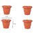 Plastic Flower Pots(14 X 11 cm) - Set of 4 (S.No-111)