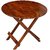 BM WOOD FURNITURE Coffee Table Patio Garden And Outdoor Furniture Round Top Folding Table - Brown