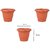 Plastic Flower Pots(13 X 16 cm) - Set of 3 (S.No-222)