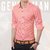 Blue Sea Mens Dotted Pink Casual Shirts